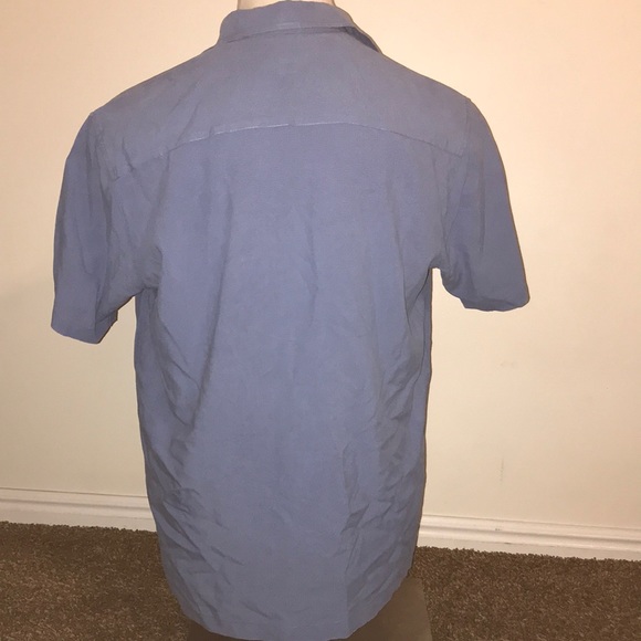 Quicksilver Blue Button-Front Shirt Size Large - Picture 4 of 6